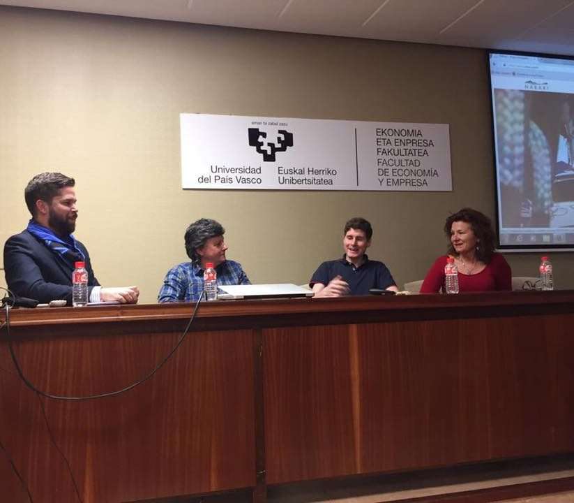 Ander Aldekoa en mesa redonde de jornada de emprendimiento en la UPV de Sarriko