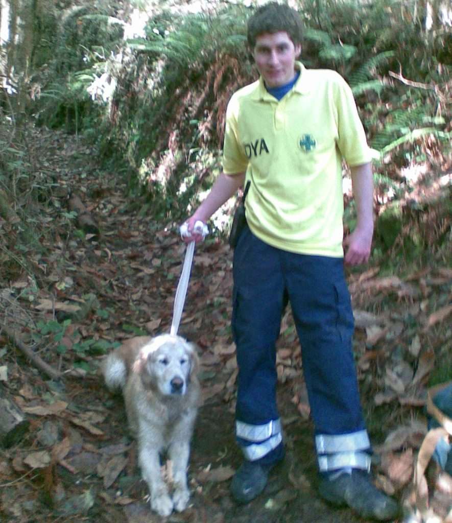 Ander Aldekoa como voluntario de la DYA