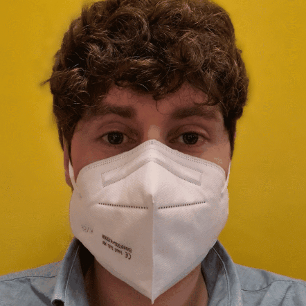 Ander Aldekoa con mascarilla