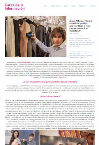 Entrevista de Caras de la Información a Ander Aldekoa
